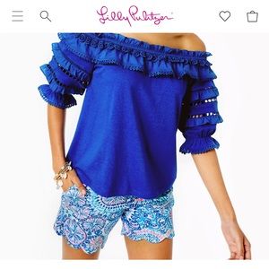 Lilly Pulitzer Brentwood Off the Shoulder Top.